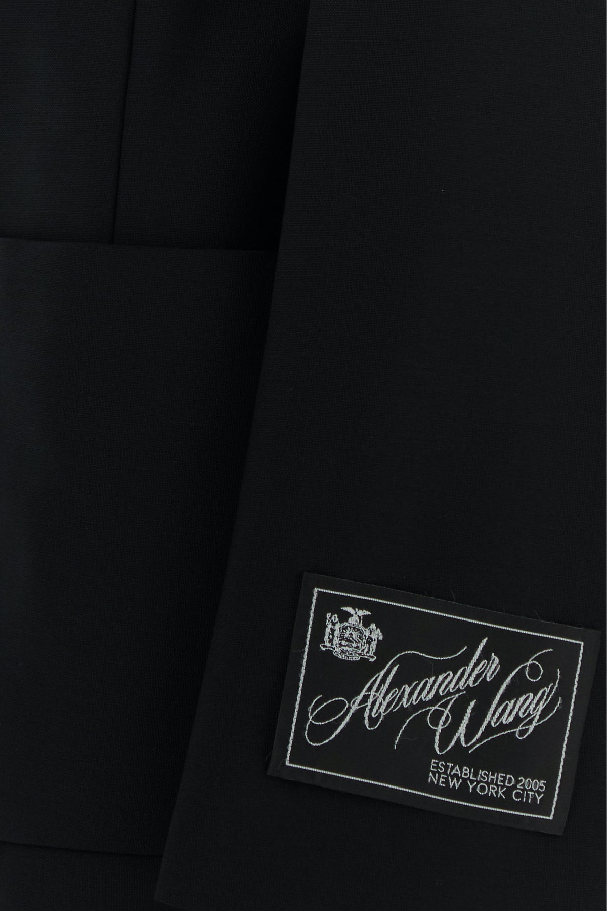 Black wool blend blazer - 3
