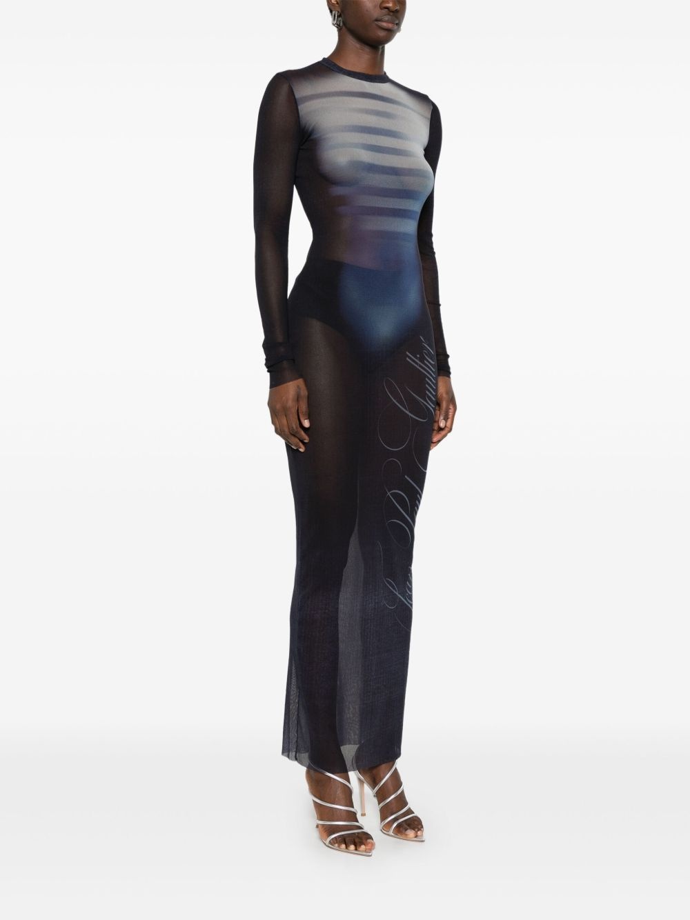 mesh maxi dress - 3