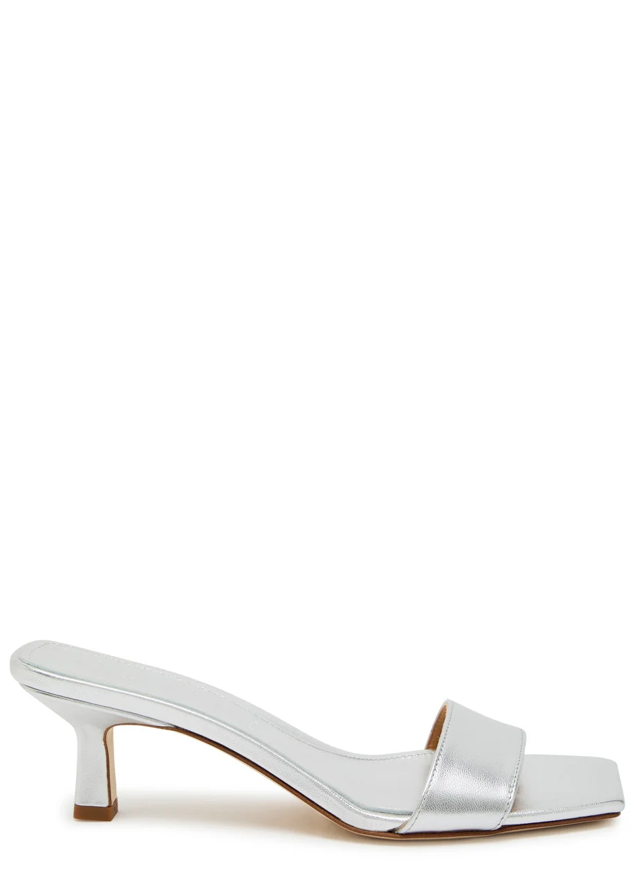 Aeyde Gilly 55 Metallic Nappa Sandals - 1