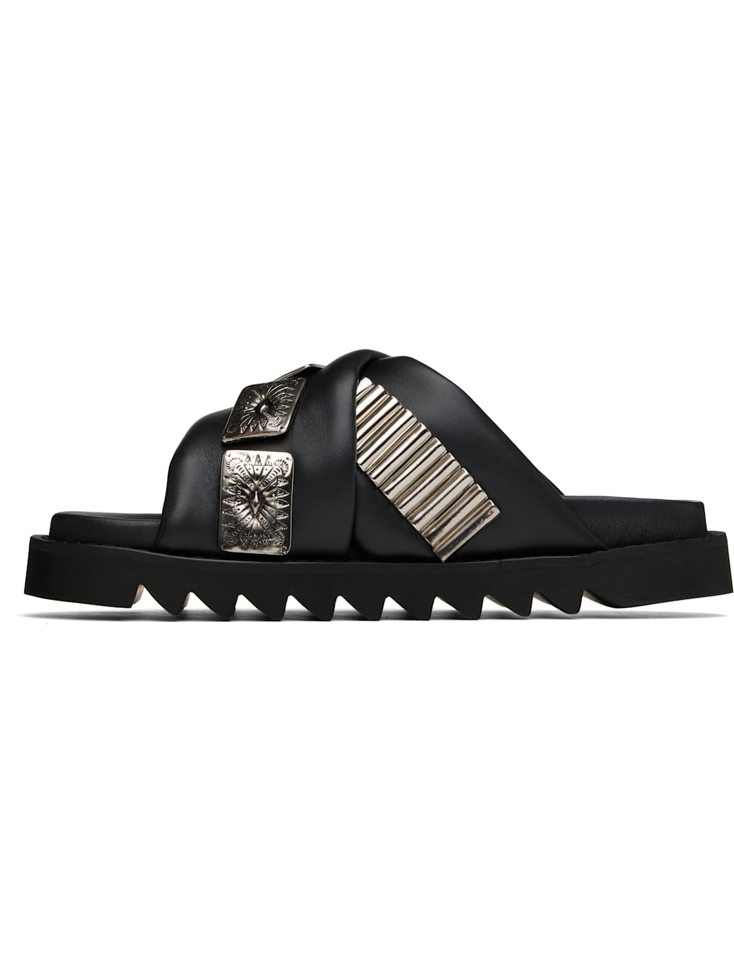 SSENSE Exclusive Black Padded Leather Sandals - 3