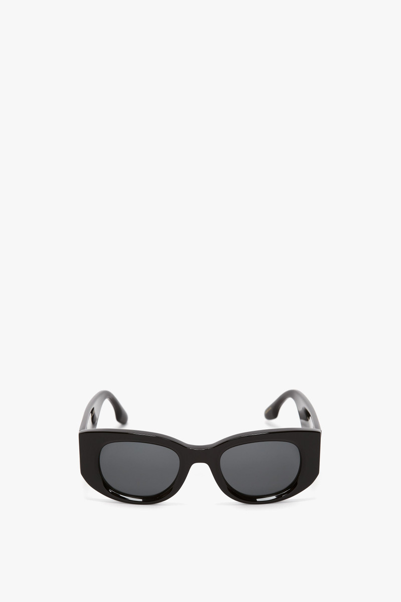 Monogram Detail Sunglasses In Black - 1
