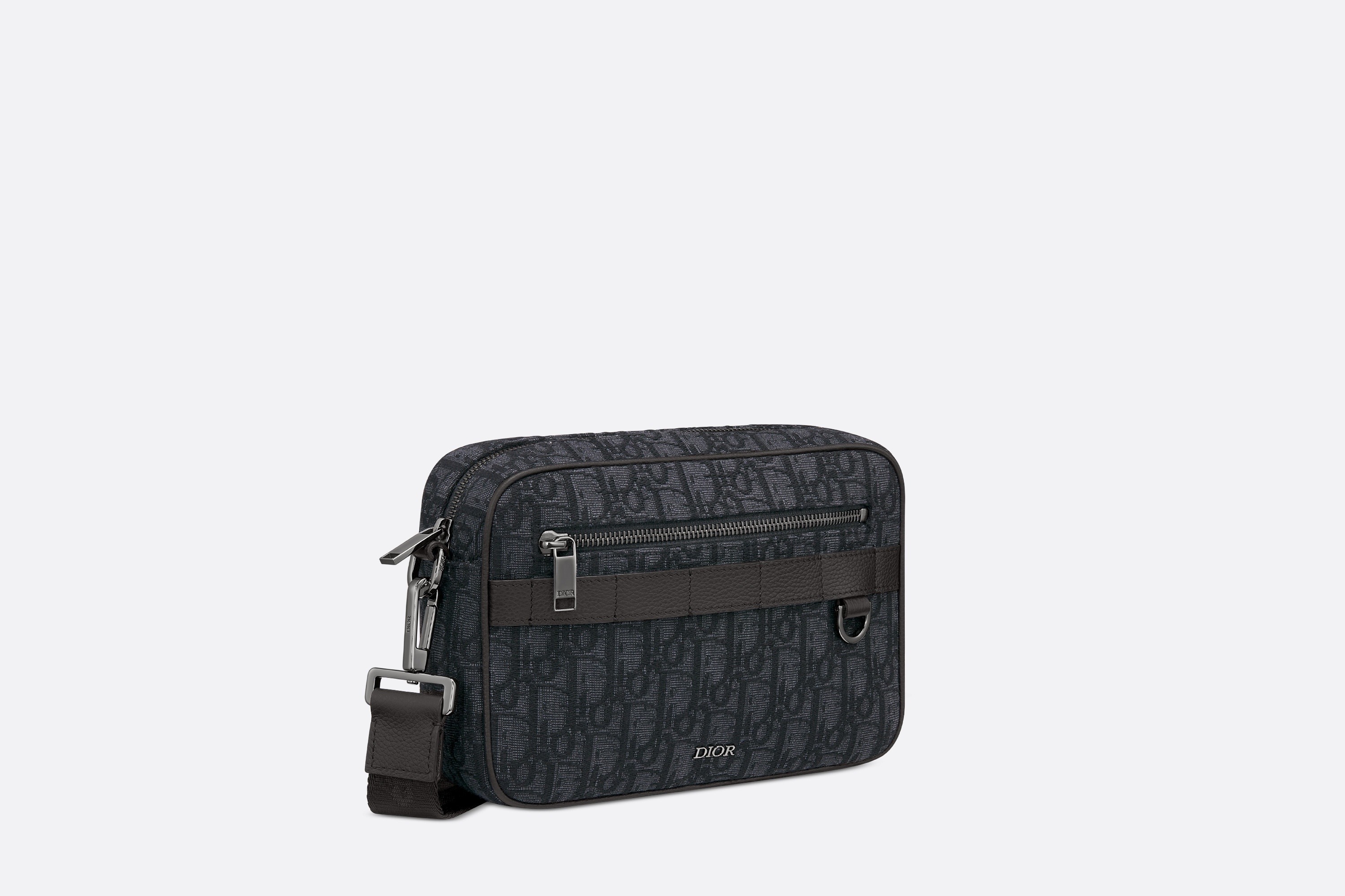 ショルダーバッグ DIOR Safari Bag with Strap Safari Bag with Strap Beige and Black Dior Oblique Jacquard
