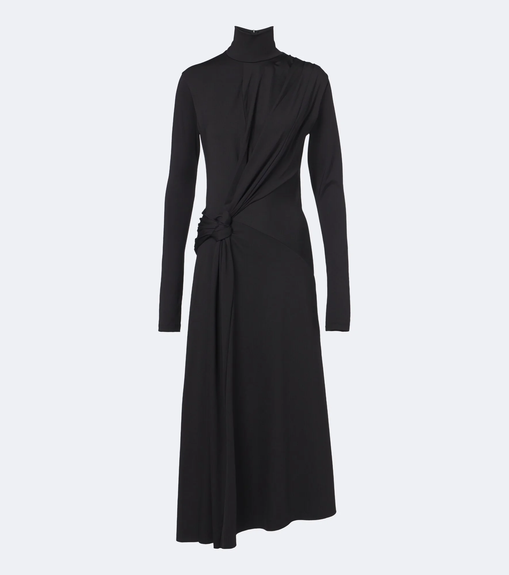 Letice gathered turtleneck jersey midi dress - 1