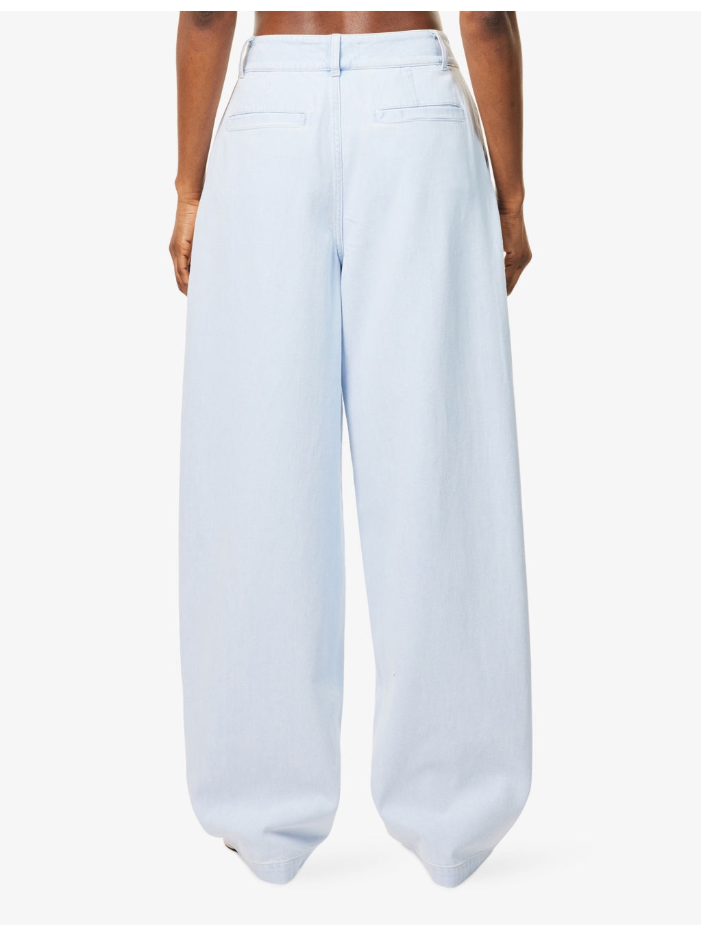 Tapered-Leg High-Rise Cotton-Blend Trousers - 4