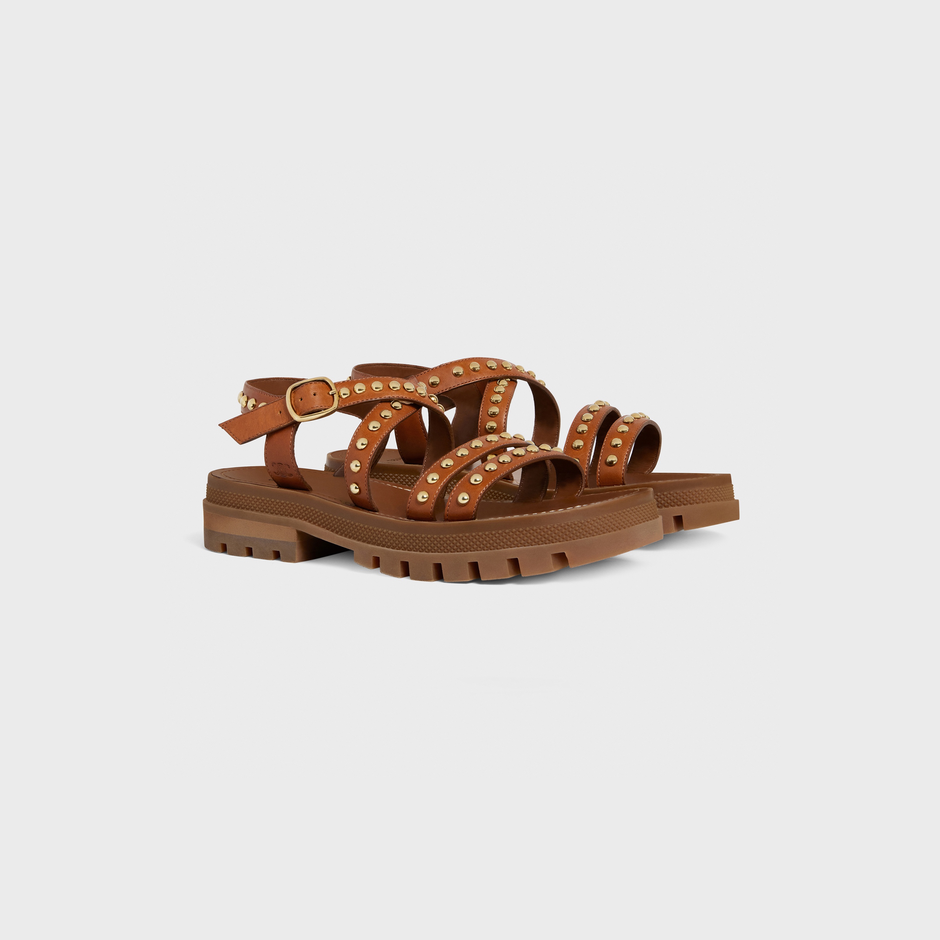 CLEA Chunky Studded Sandal in Vegetal Calfskin - 2