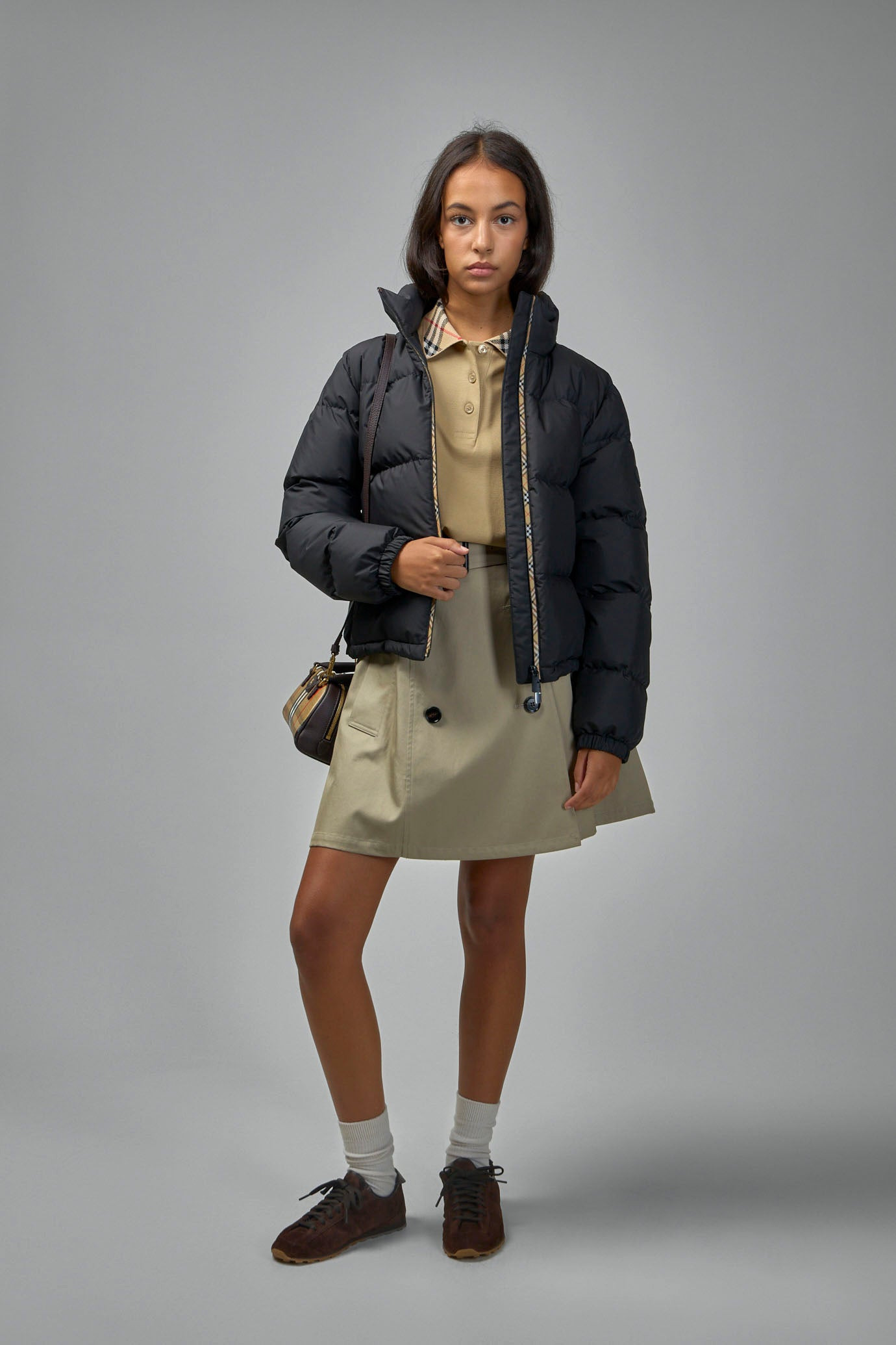 Gabardine Trench Mini Skirt - 3