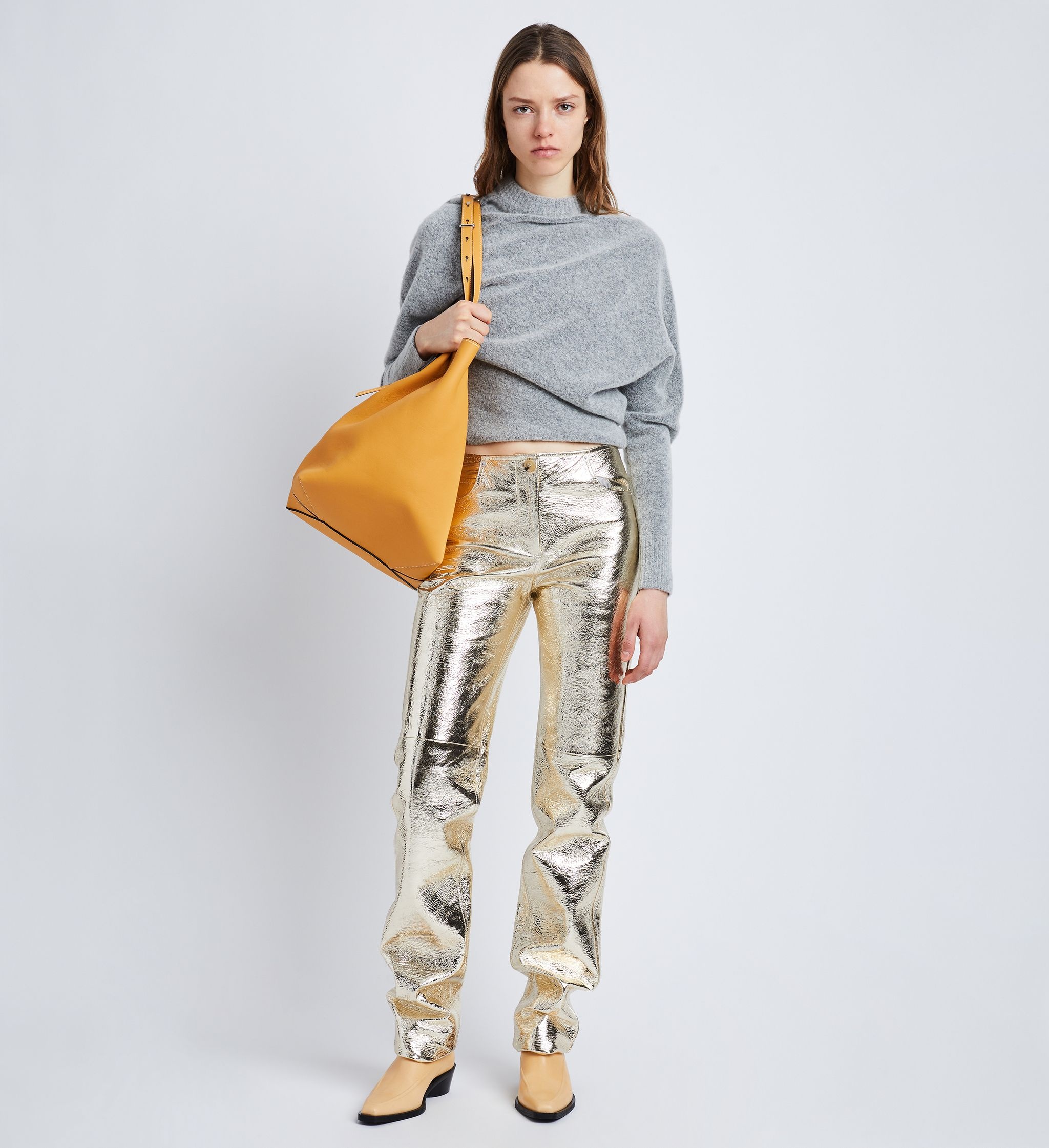 Metallic Leather Pants - 3