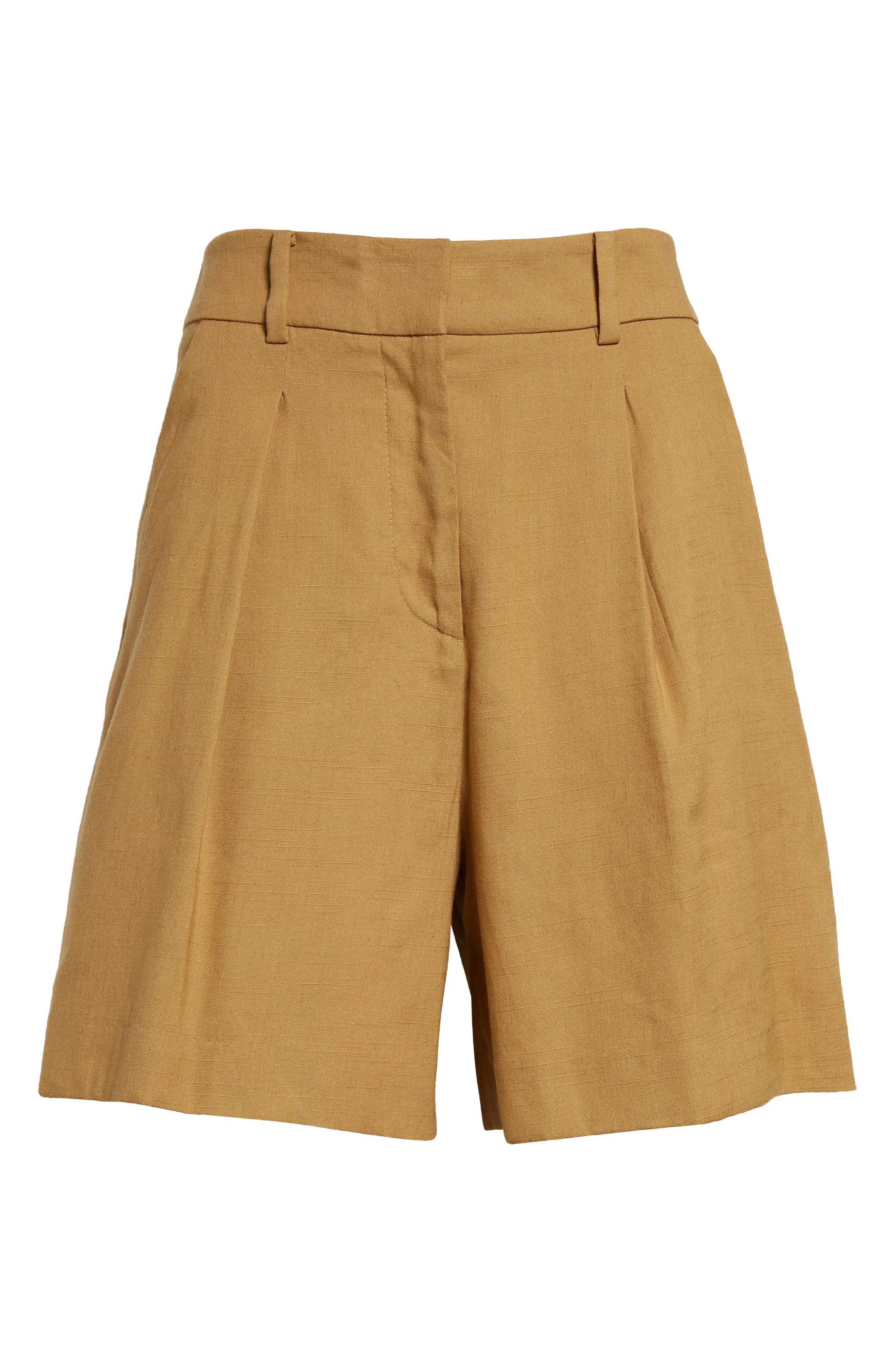 Noemi High Waist Linen Blend Shorts - 6