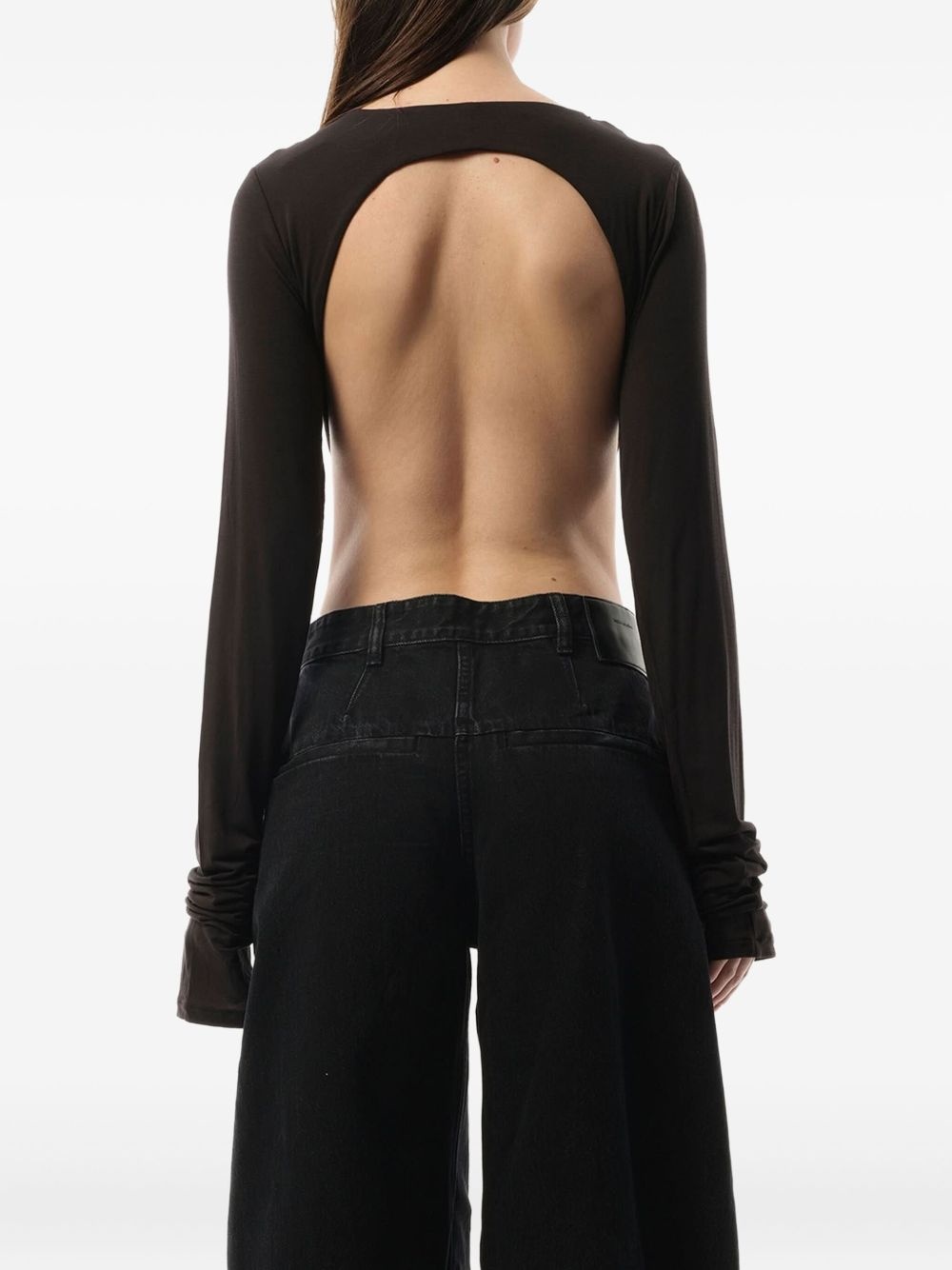 cutout long-sleeve bodysuit - 5