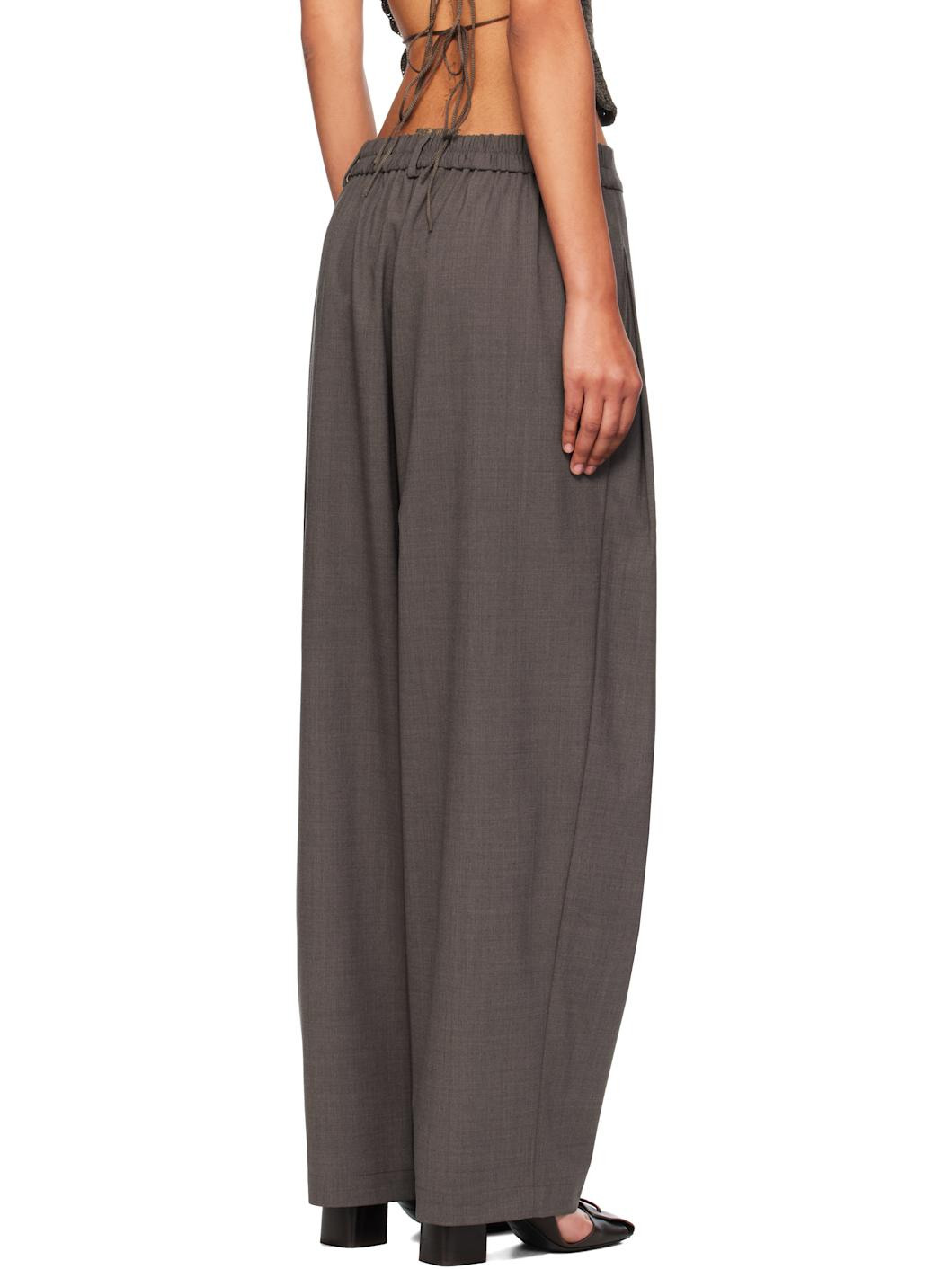 Brown Wide-Leg Trousers - 3