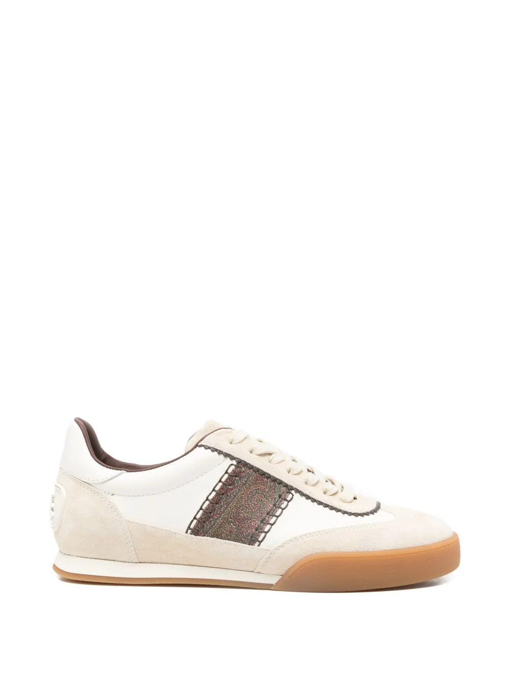 pattern-panel sneakers - 1