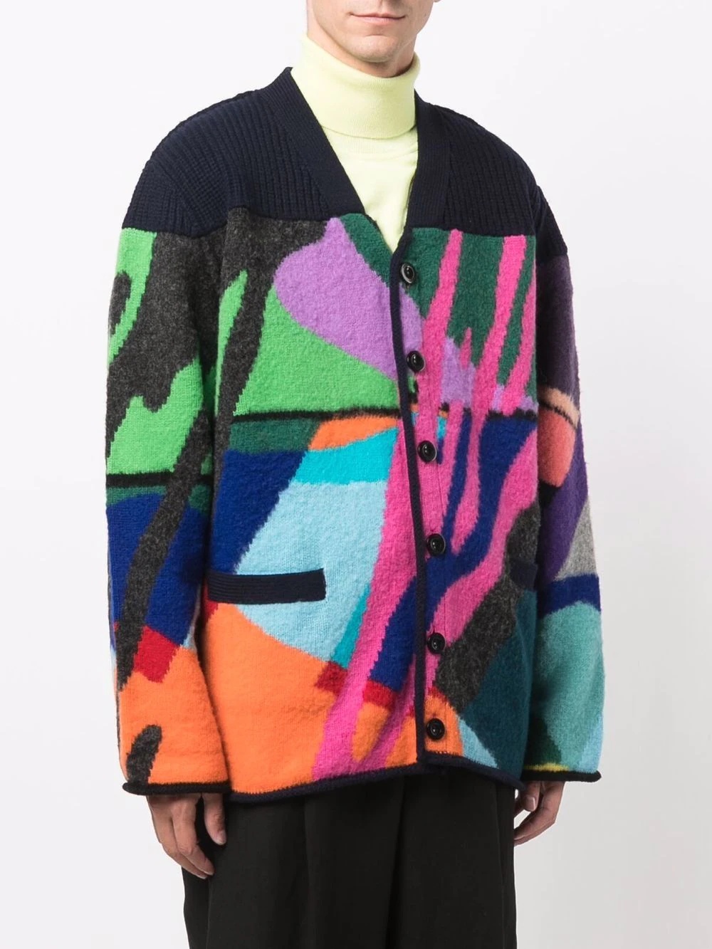 x Kaws jacquard-knit cardigan - 3