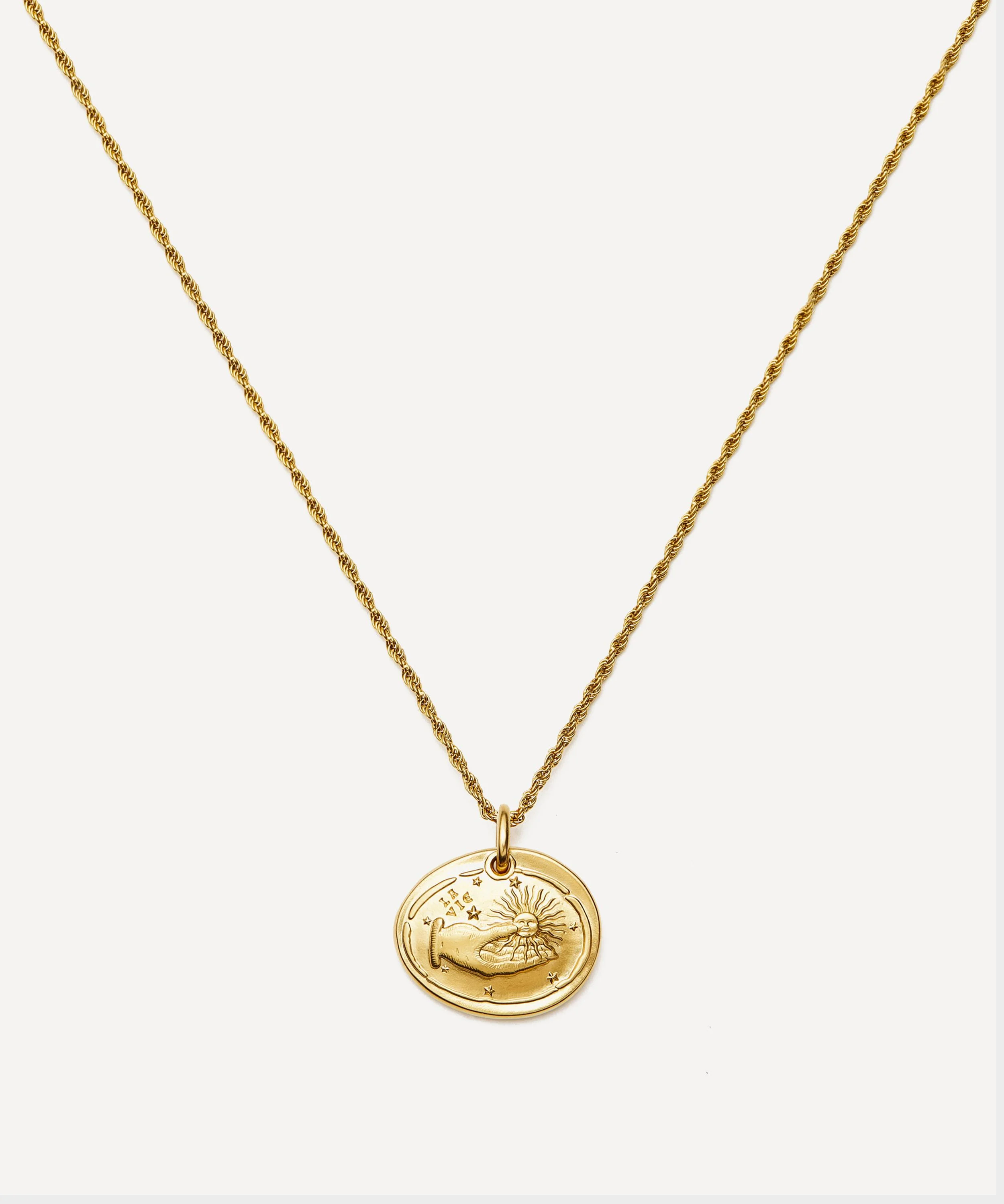 18ct Gold Plated Fortune Talisman Necklace - 1