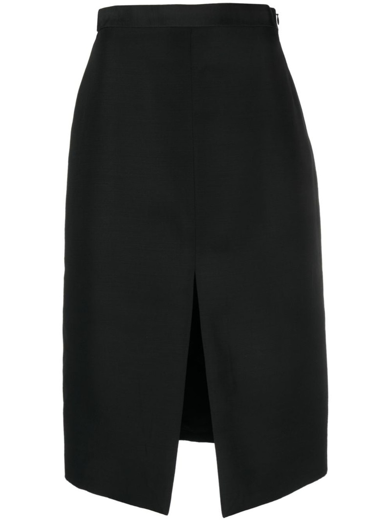 slit-detail straight skirt 1