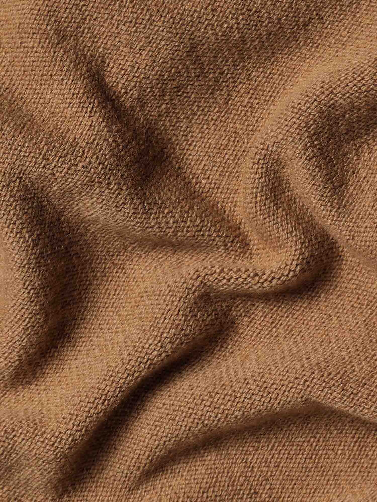 Womens Recycled Cashmere Track Pants - Camel - 4