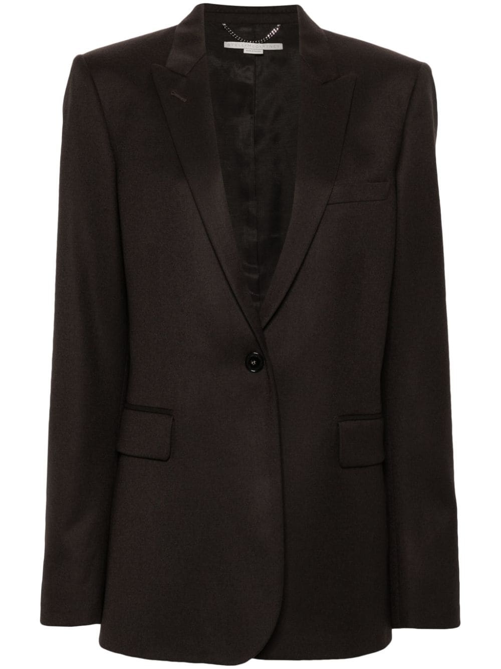 single-breasted wool blazer - 1