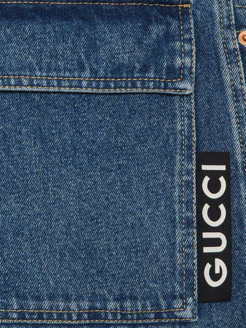 logo-tag wide-leg jeans 6