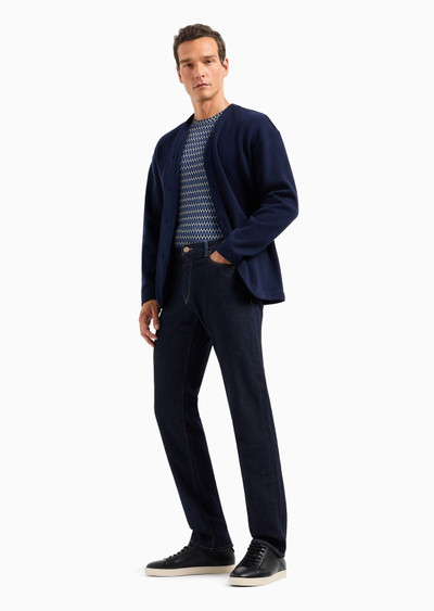 GIORGIO ARMANI Five-pocket, regular-fit, stretch-cotton denim trousers outlook