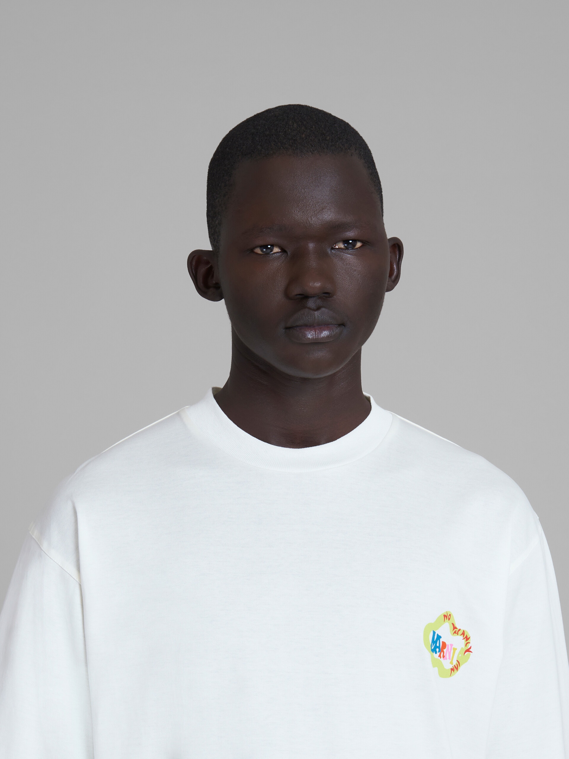 Marni MARNI X NO VACANCY INN - WHITE T-SHIRT IN BIO COTTON