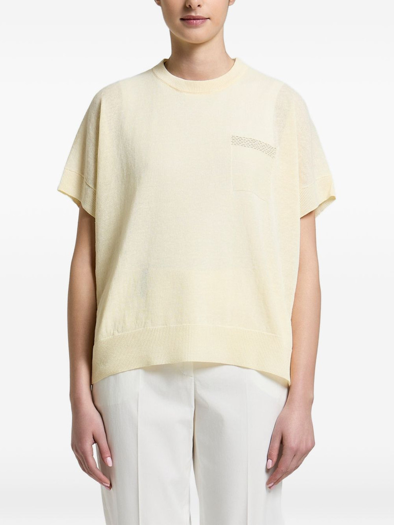 bead-embellished pocket sweater 1