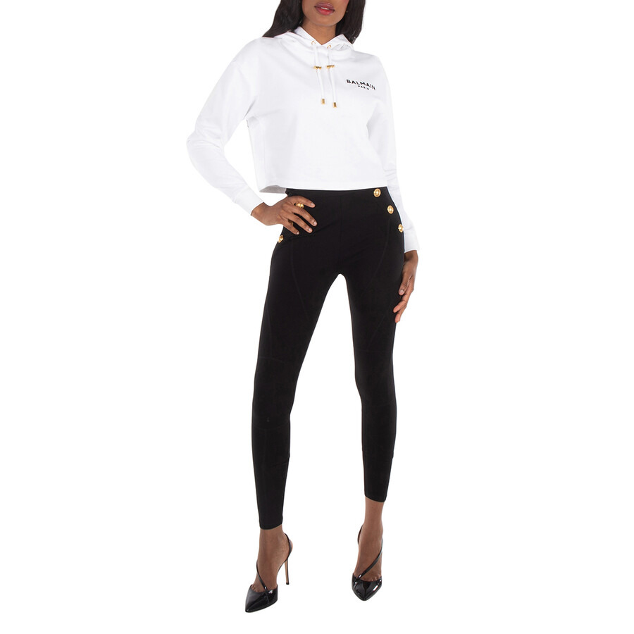 Balmain Flocked Balmain Paris Hoodie - 4