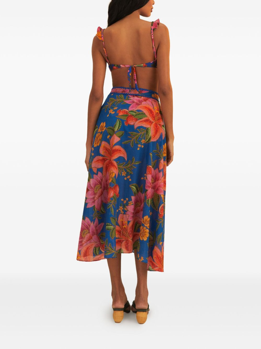 floral wrap midi skirt - 2
