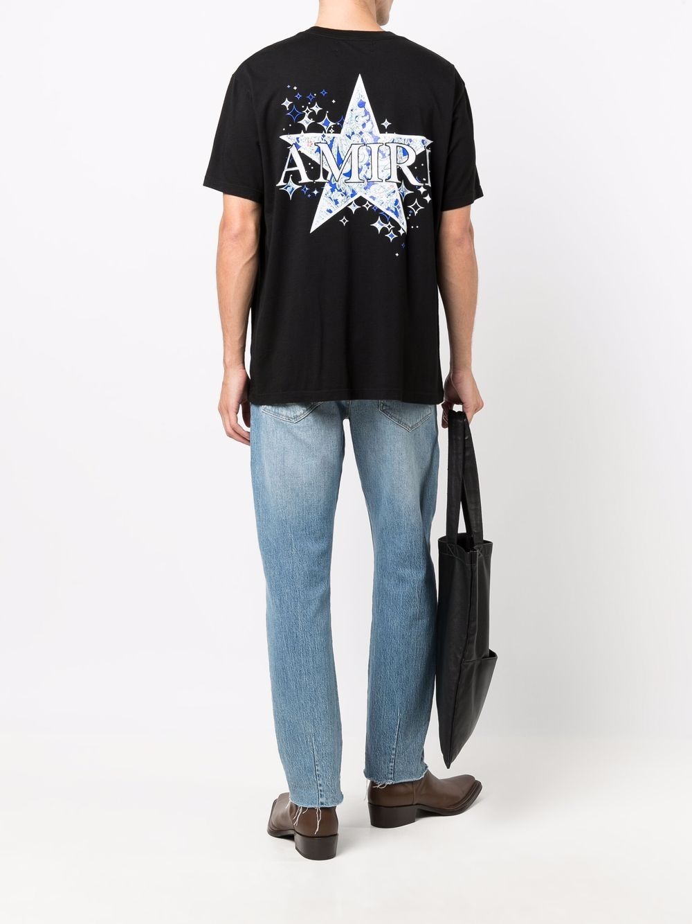 logo star print T-shirt - 2