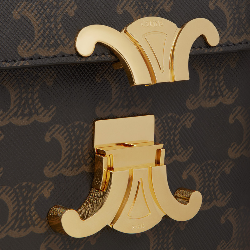 SHOULDER BAG CLAUDE in Triomphe canvas and calfskin 5