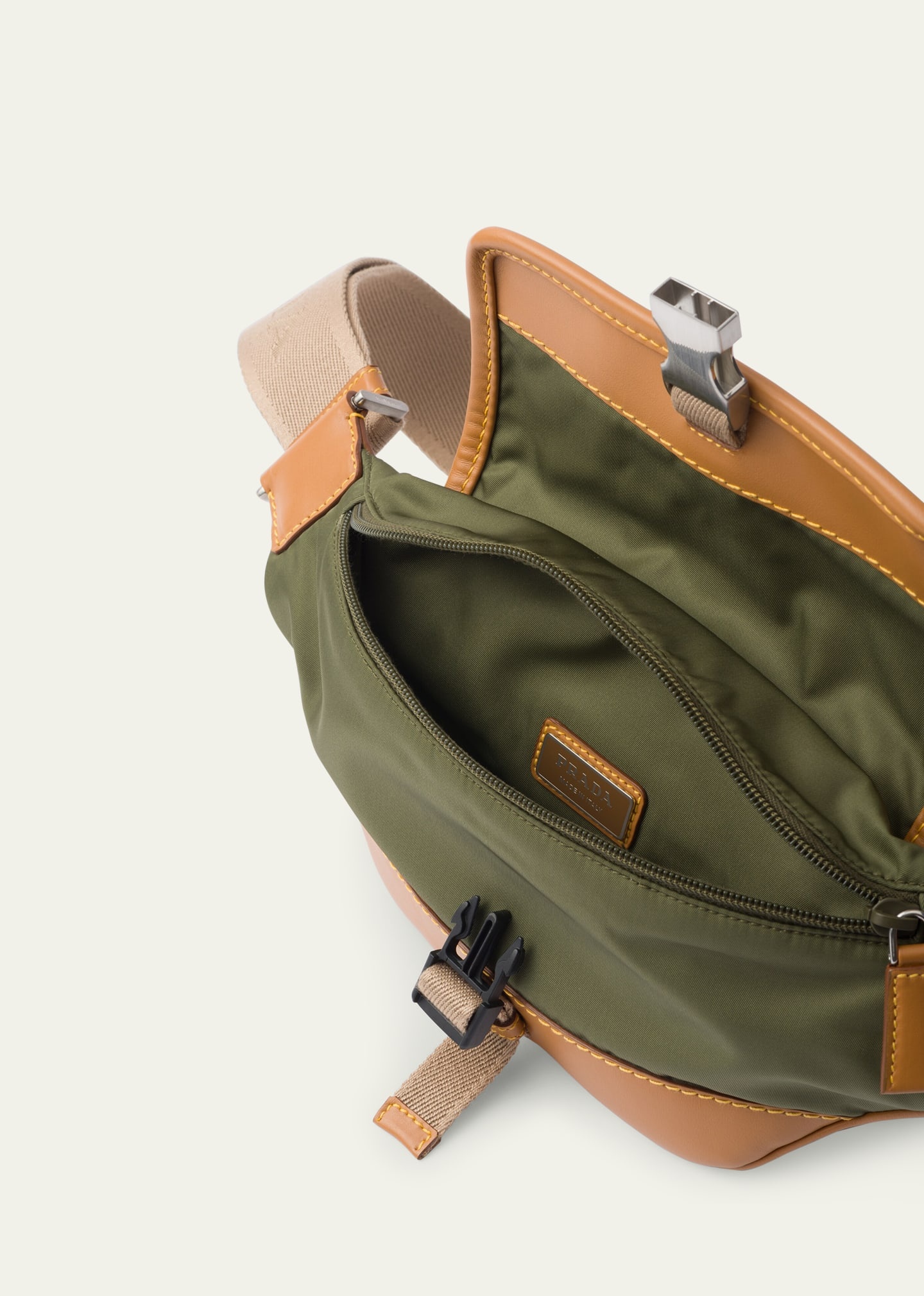 Men's Re-Nylon and Leather Shoulder Bag - 3