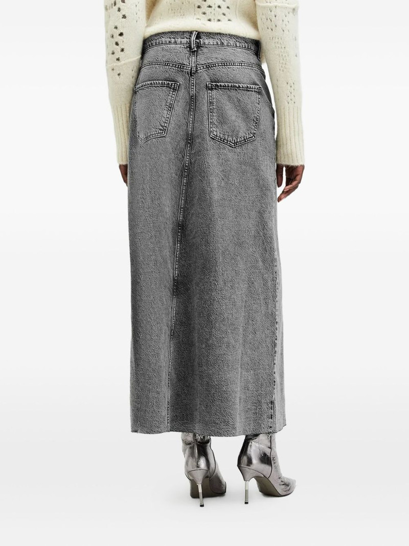 Noir acid-wash maxi skirt 3