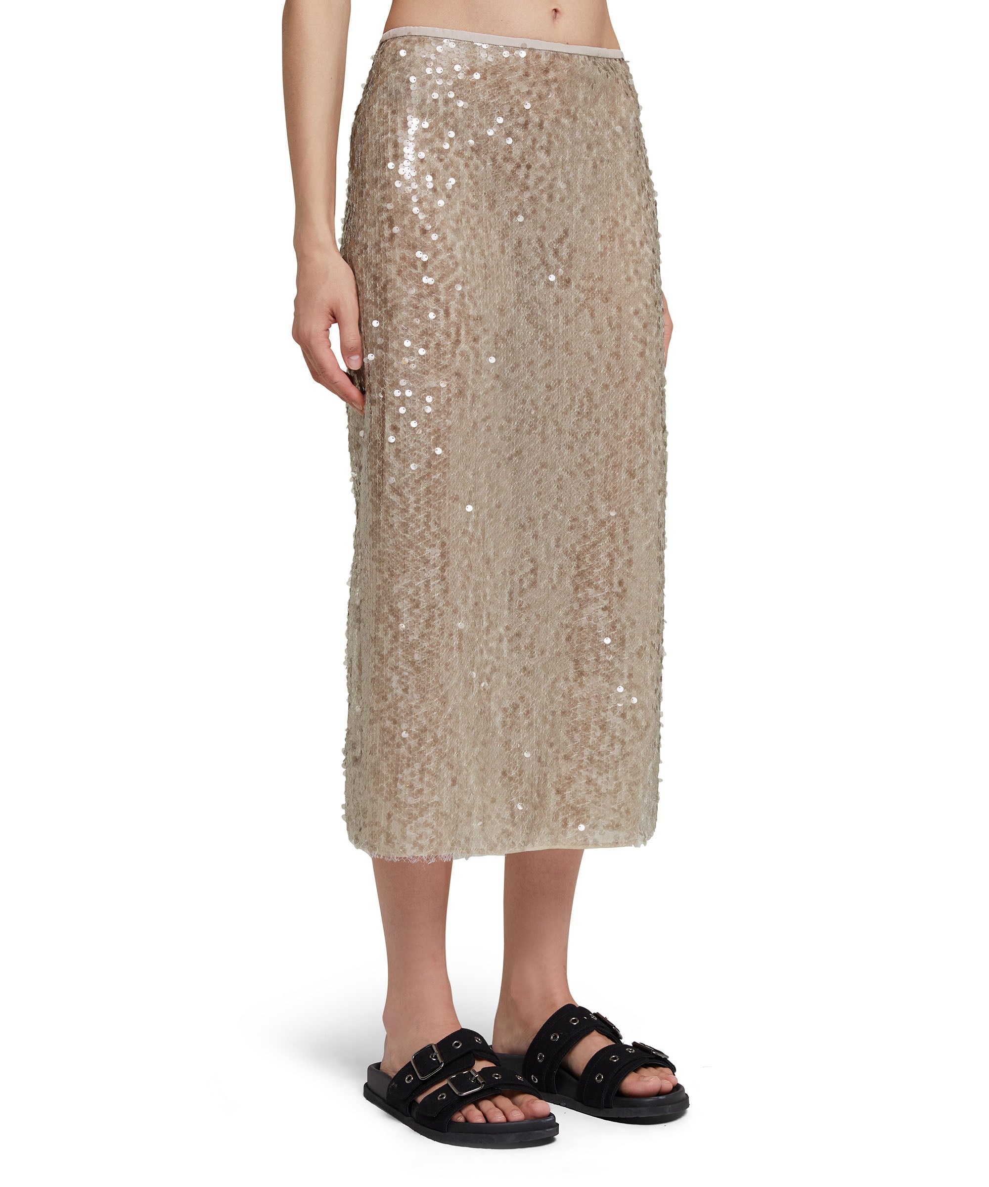 Midi dress with sequined fabric - 4