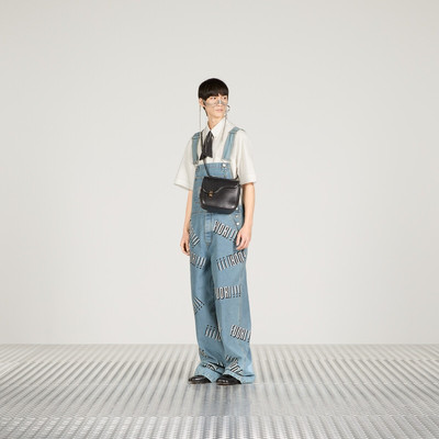GUCCI Cotton denim overall with Fuori!! print outlook
