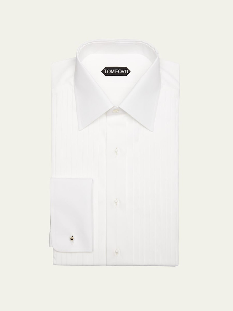 TOM FORD Men's Plisse Formal Dress Shirt outlook
