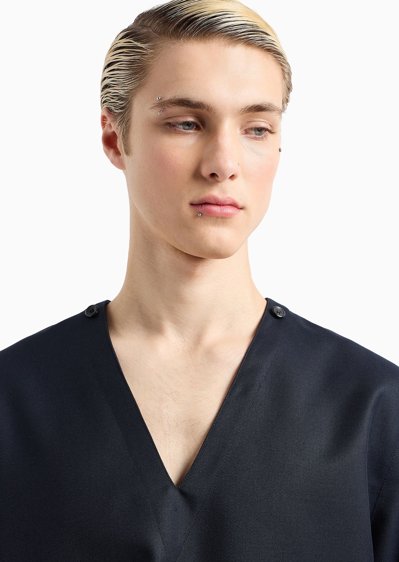 Compact heavy gabardine sailor shirt - 5