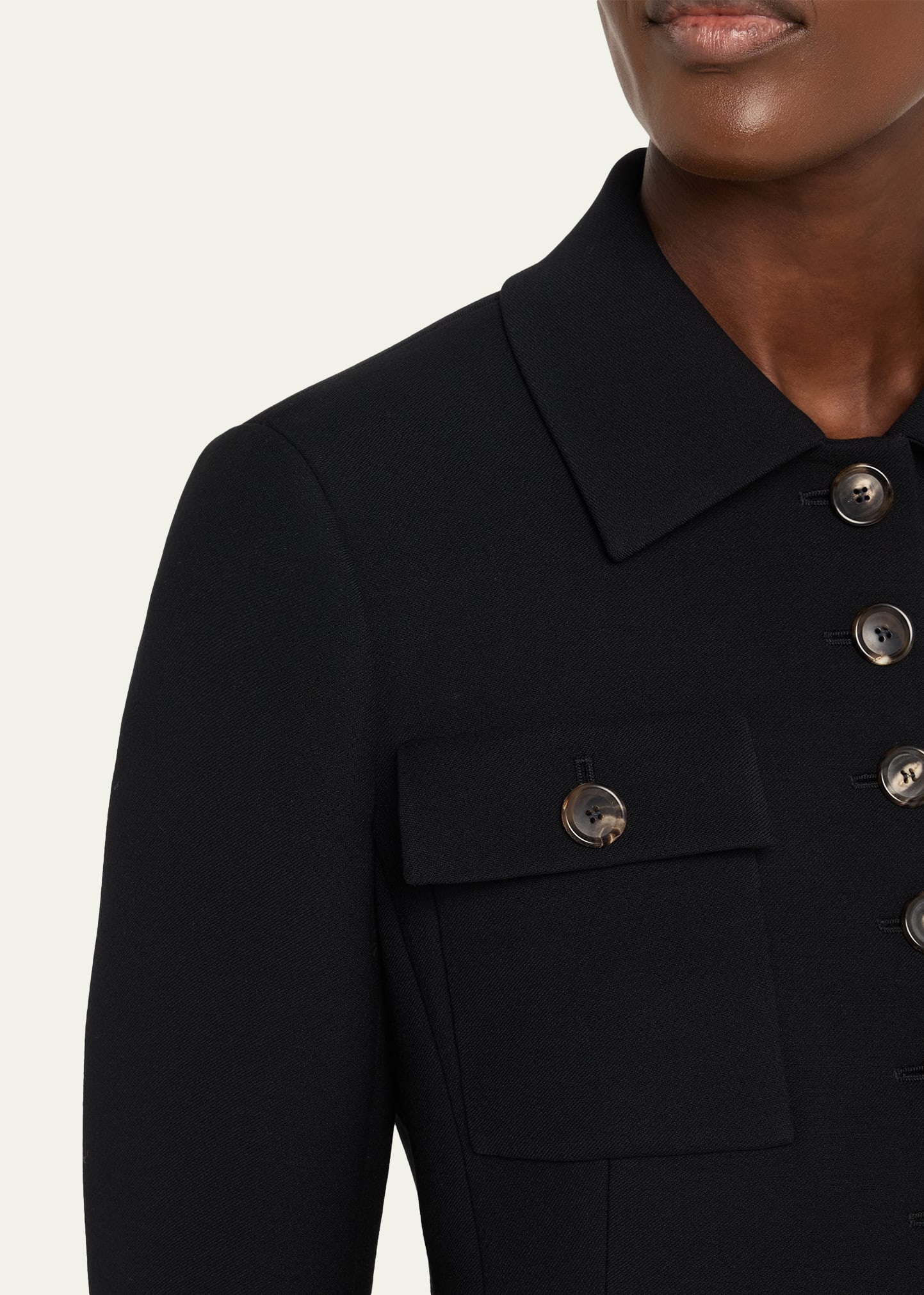 Delia Single-Breasted Wool Double-Face Jacket - 5