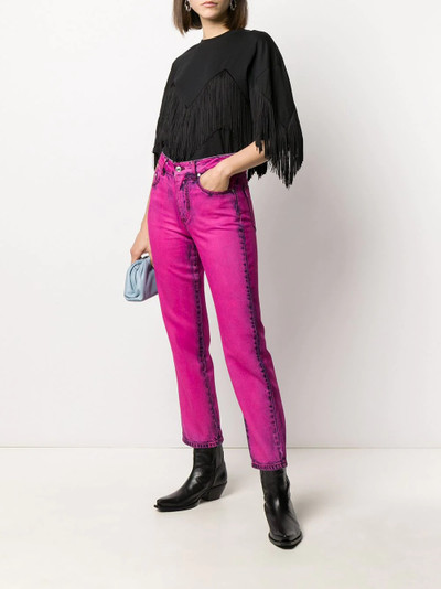 MSGM washed straight-leg jeans outlook