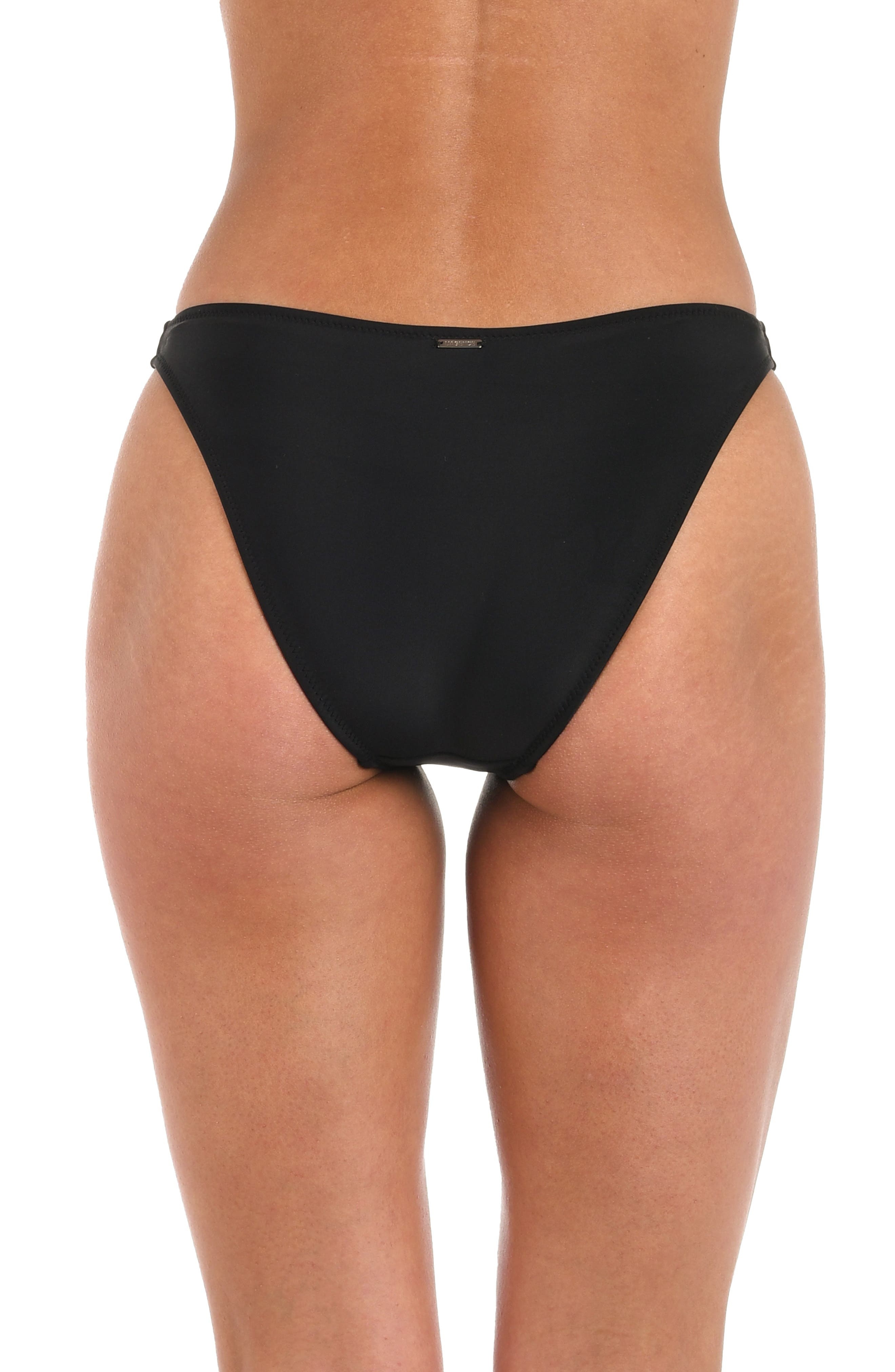L'AGENCE Jean Bikini Bottoms in Black at Nordstrom - 2