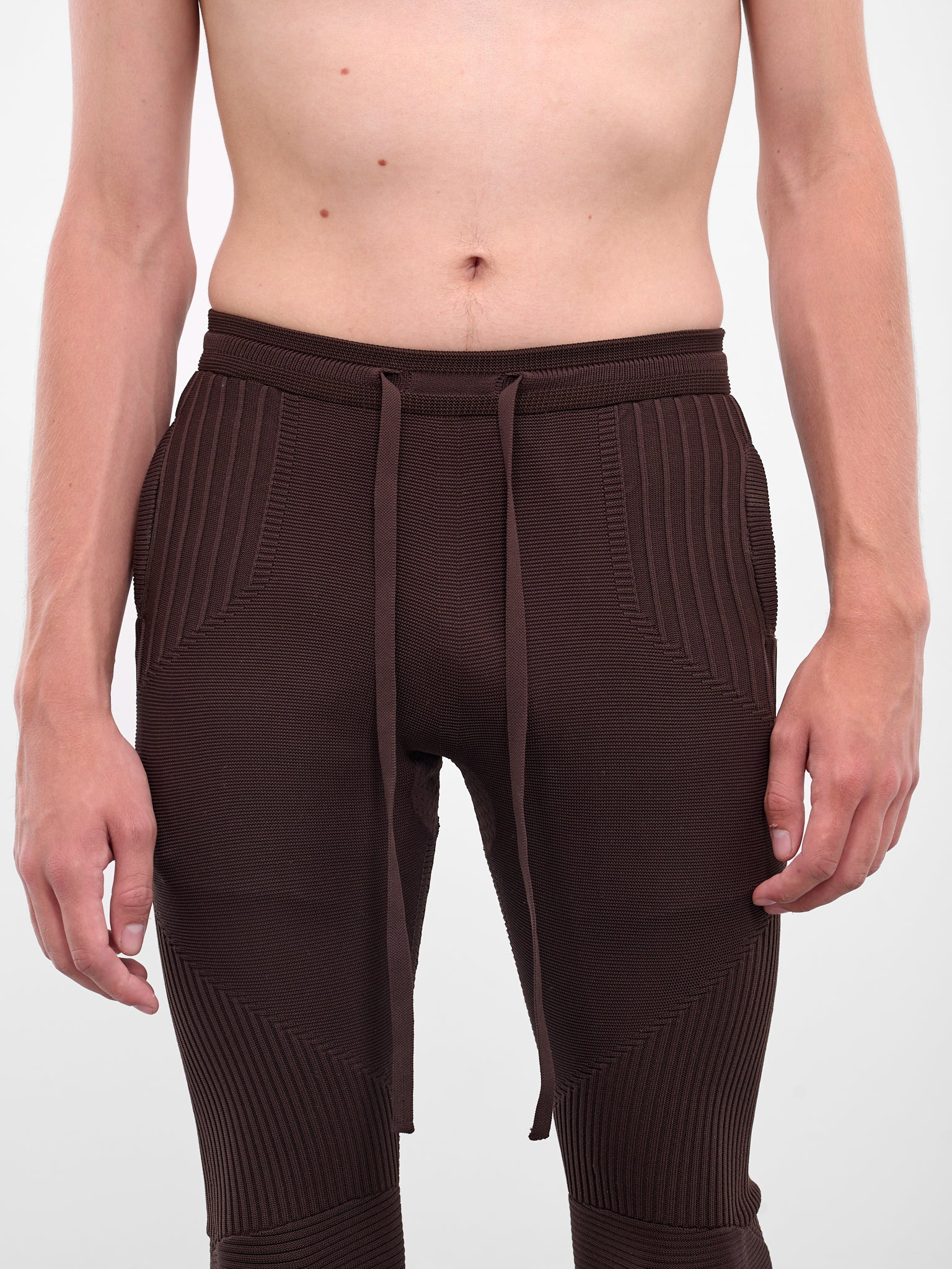 Rib-Knit Patterened Slim Leggings - 4