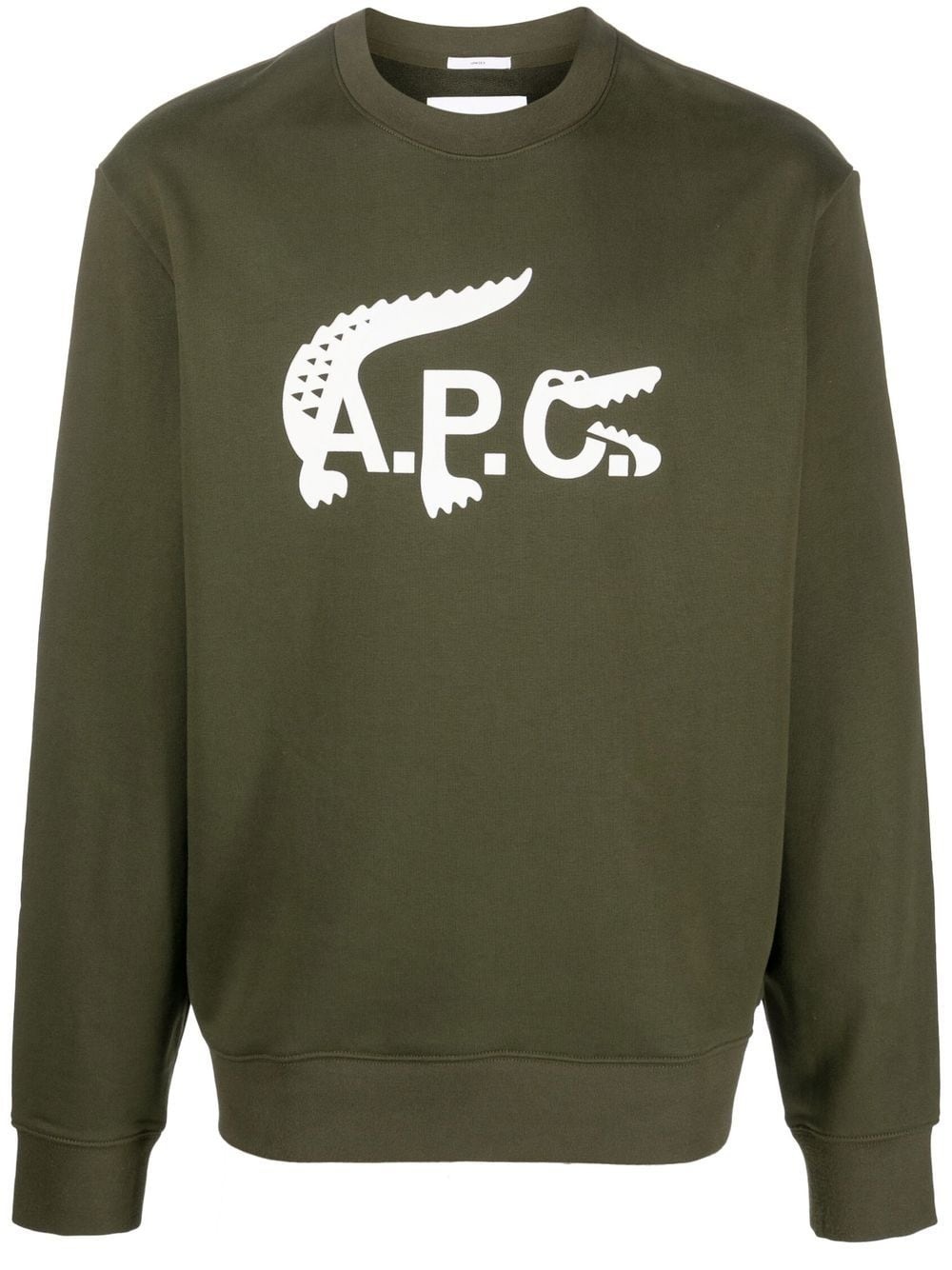 logo-print crew neck sweatshirt - 1