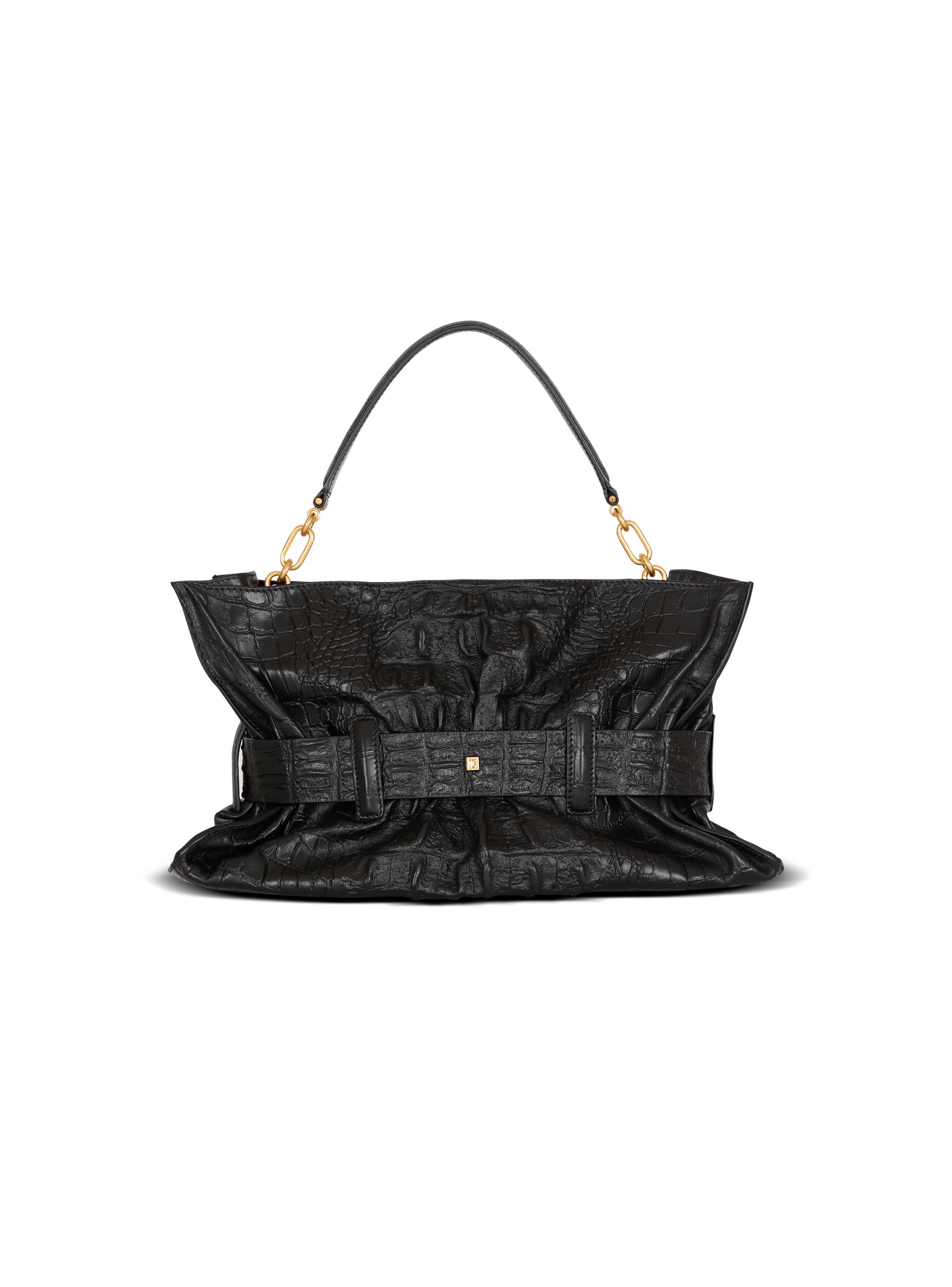 Medium Anthem bag in embossed crocodile-print calfskin - 4