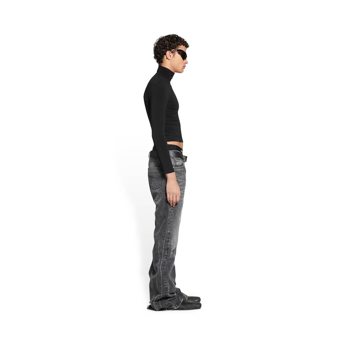 Flared Pants in Black - 3