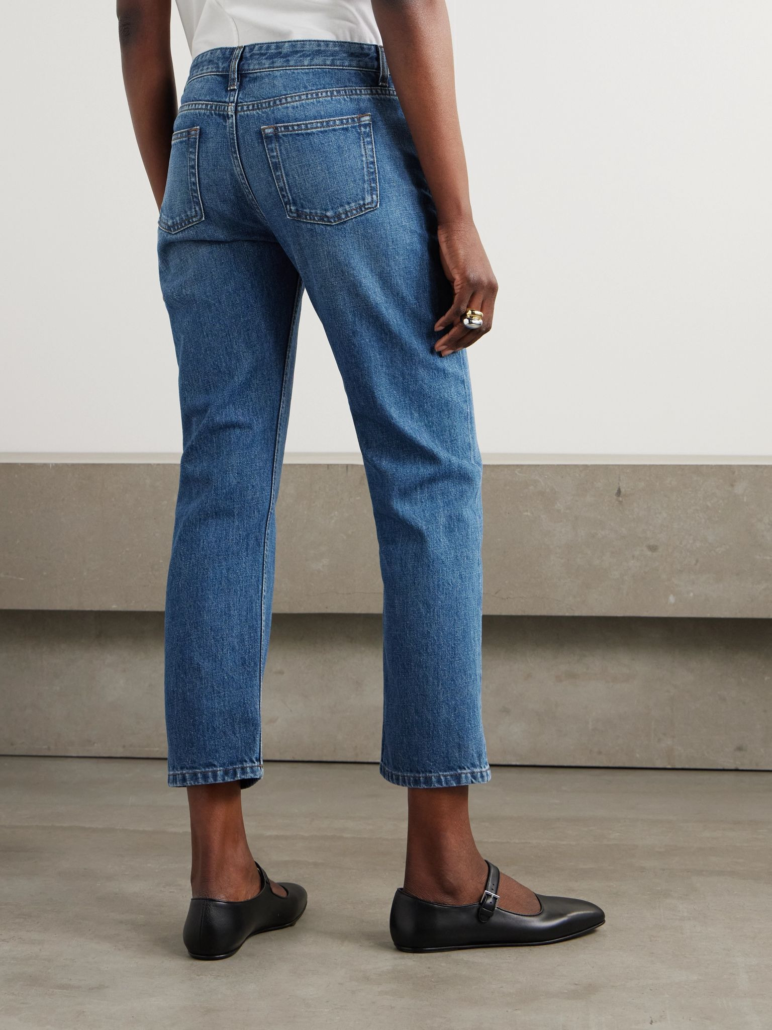 Riaco mid-rise straight-leg jeans Blue - 4