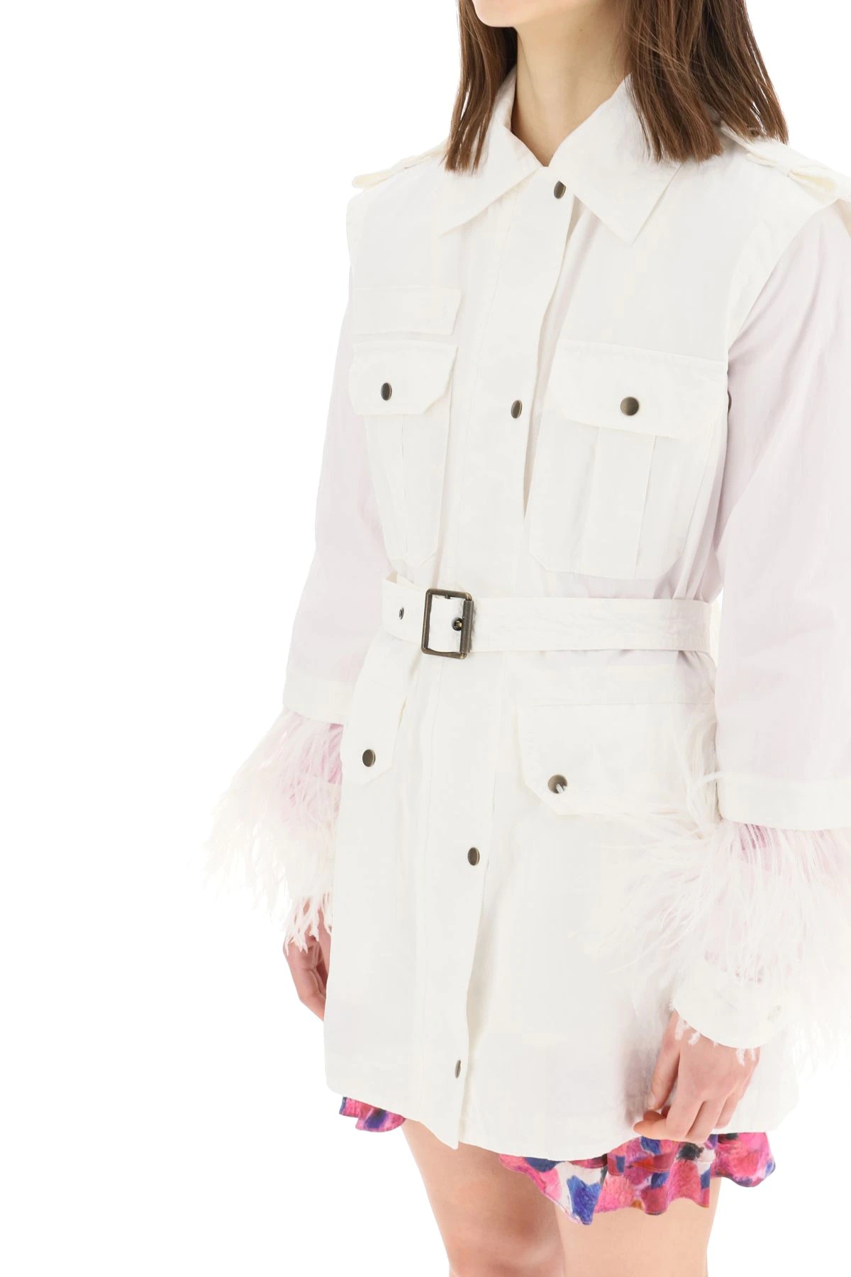 MIDI PARKA WITH FEATHERS - 5