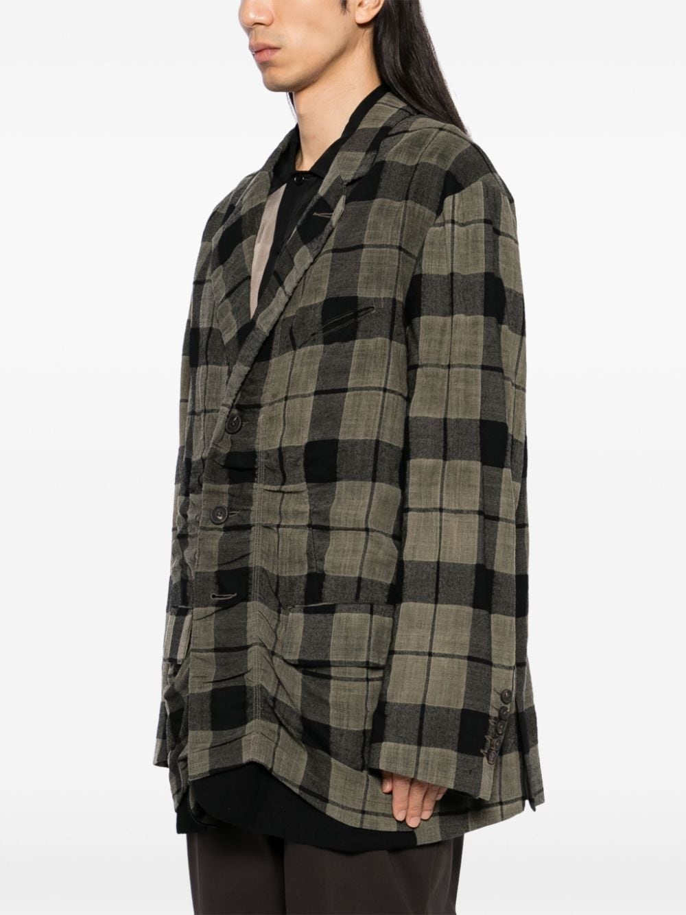 check pattern blazer - 3