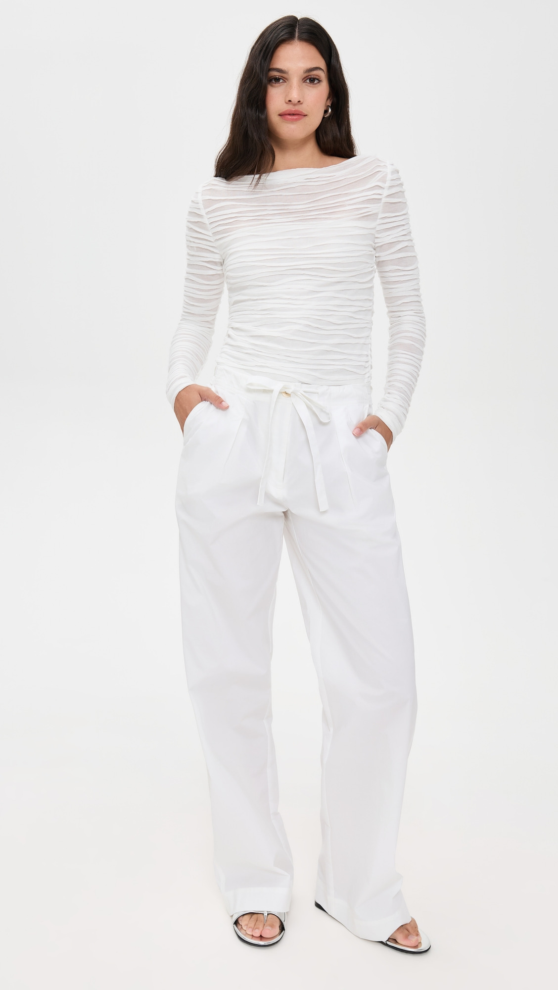Paloma Top in Textured Cotton - 4