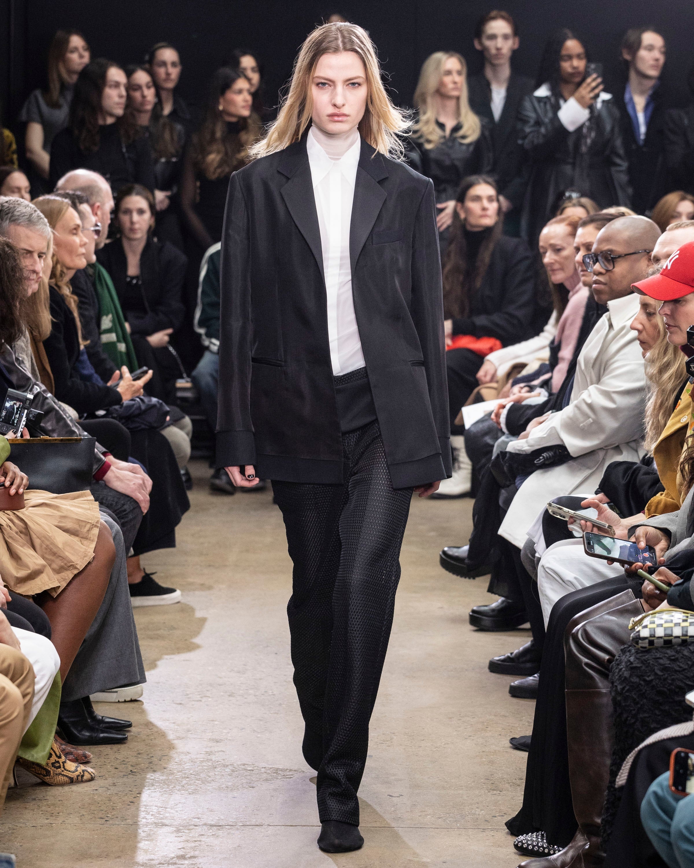 Bronte Jacket in Wool Twill Suiting with Organza - 2