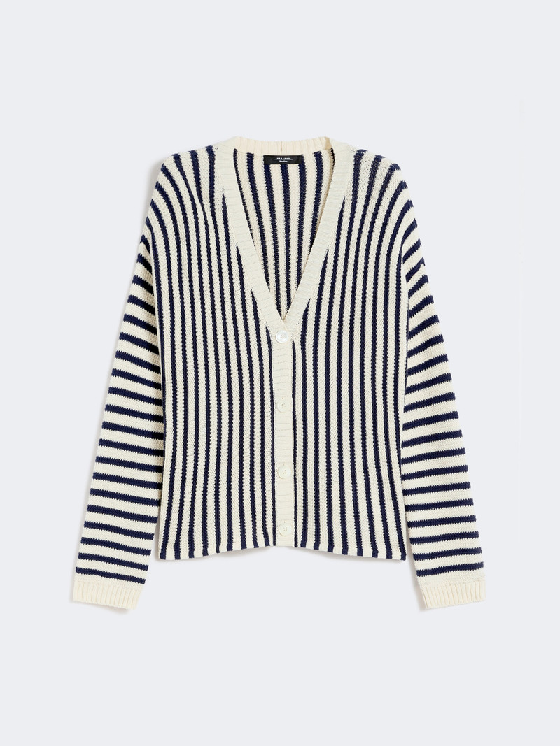 NICCHIA Cotton cordonnet cardigan - NAVY 1