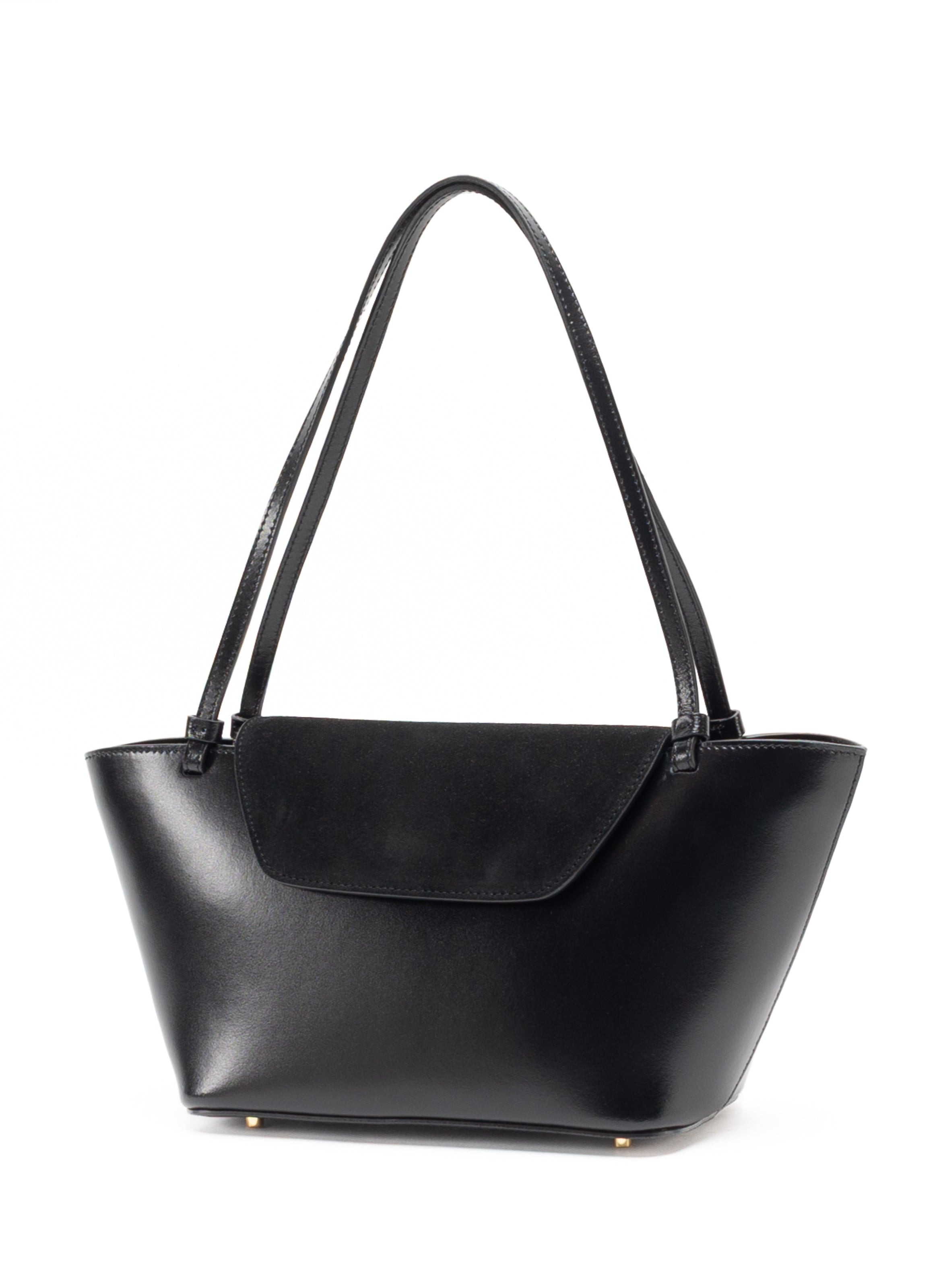 Courrier Tote Suede/Leather Black - 2