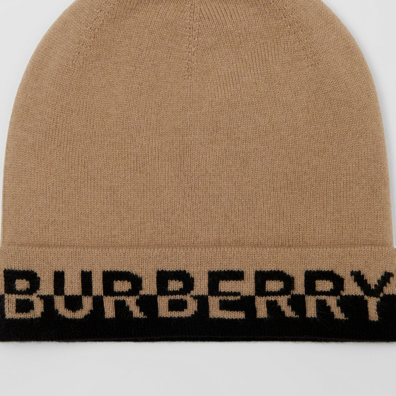 Burberry Logo Intarsia Cashmere Beanie outlook