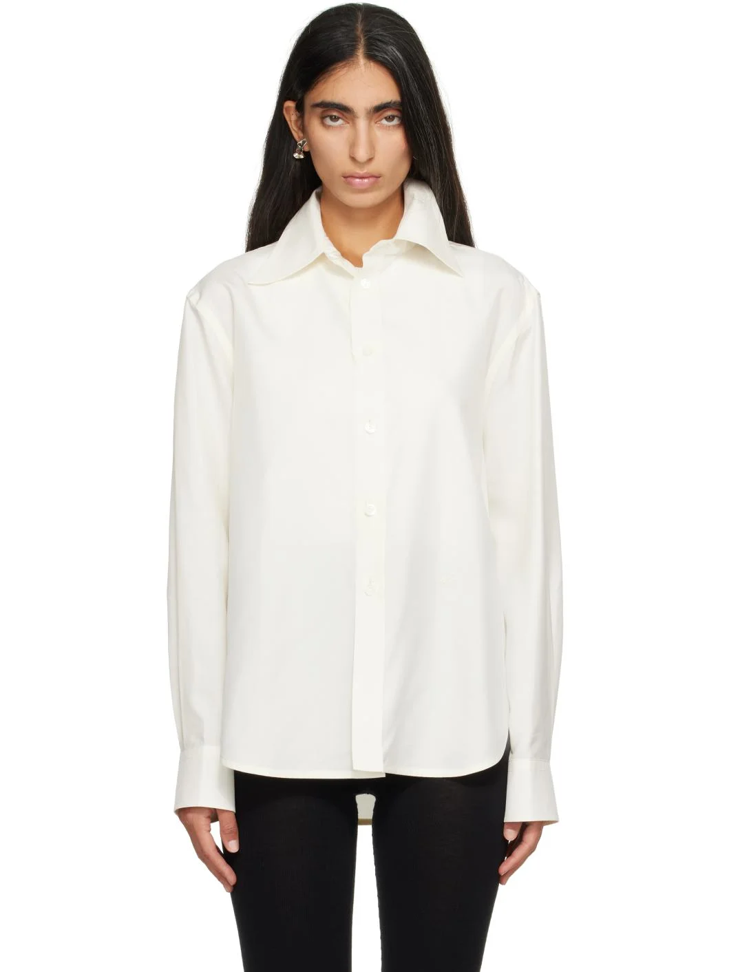White Silk & Viscose Toile Shirt - 1